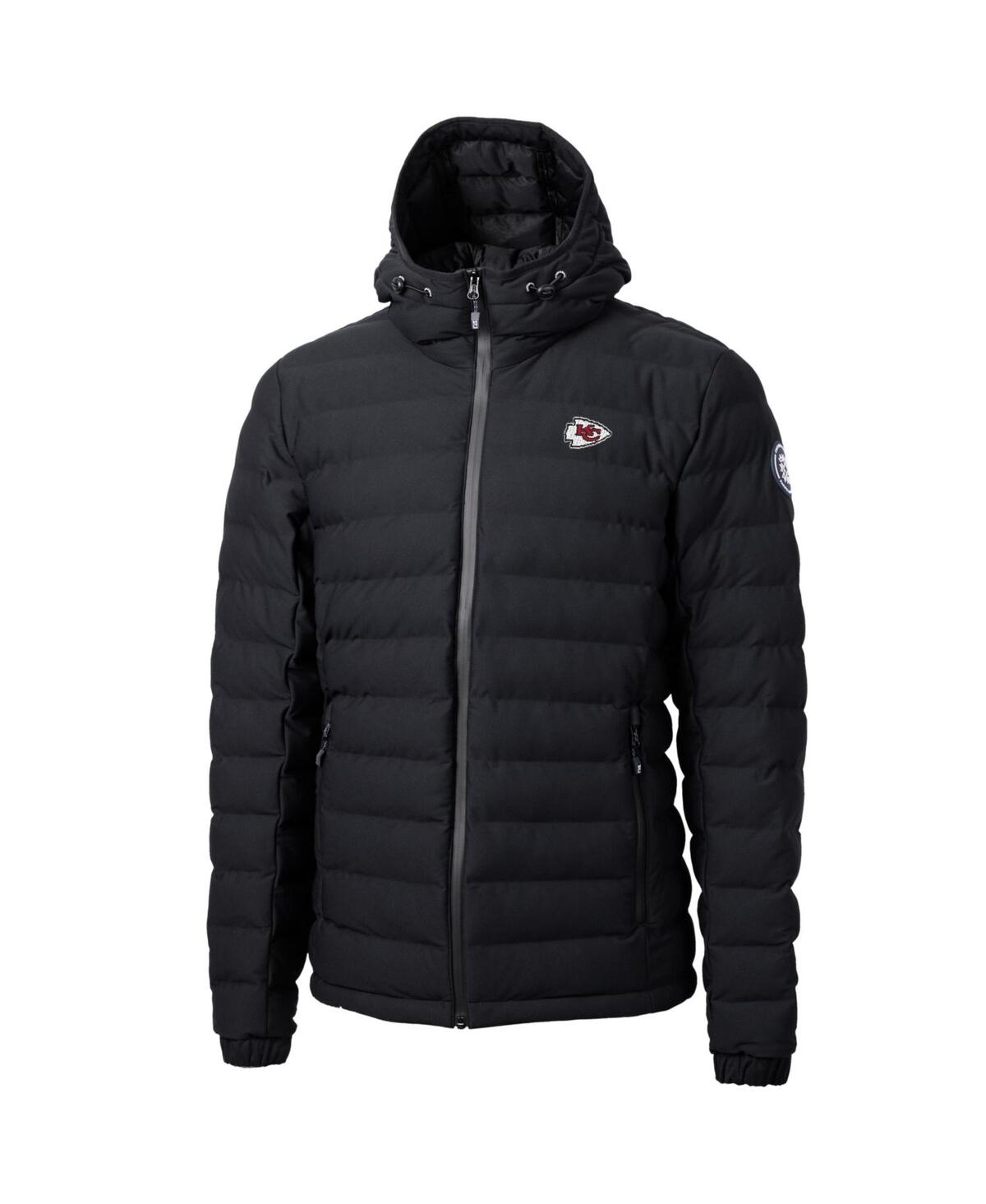 Cutter & Buck Men's Black Kansas City Chiefs Mission Ridge Full-zip Puffer Jacket In Black