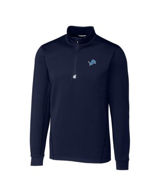 Men's Navy Detroit Lions Big Tall Traverse Stretch Quarter-Zip Top