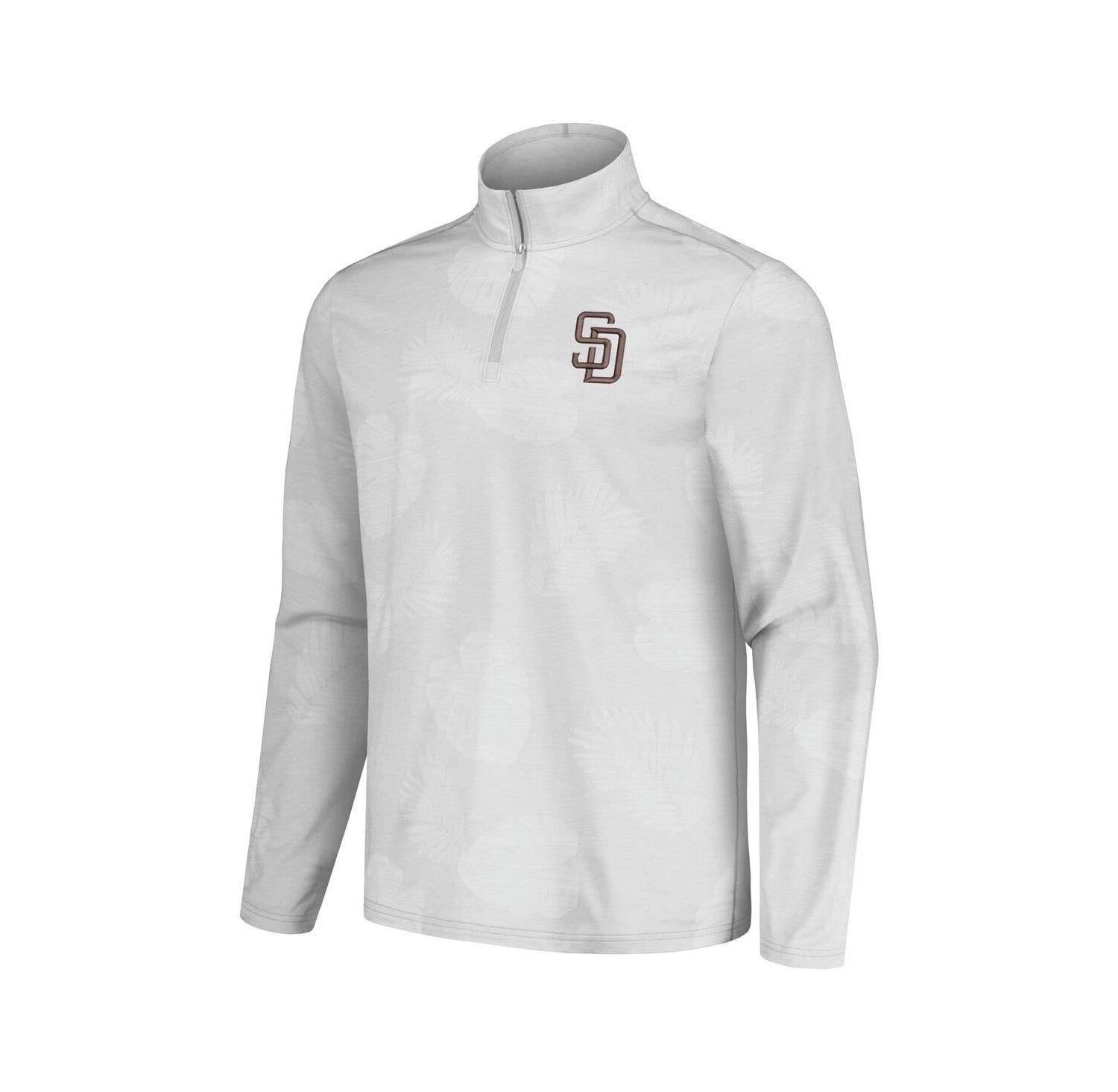 Men's Gray San Diego Padres Delray Frond IslandZone Half-Zip Jacket