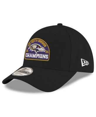 New Era - Men's Black Baltimore Ravens 2024 AFC North Division Champions 9FORTY Adjustable Hat