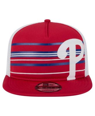 Men's Red Philadelphia Phillies 9FIFTY A-Frame Trucker Snapback Hat