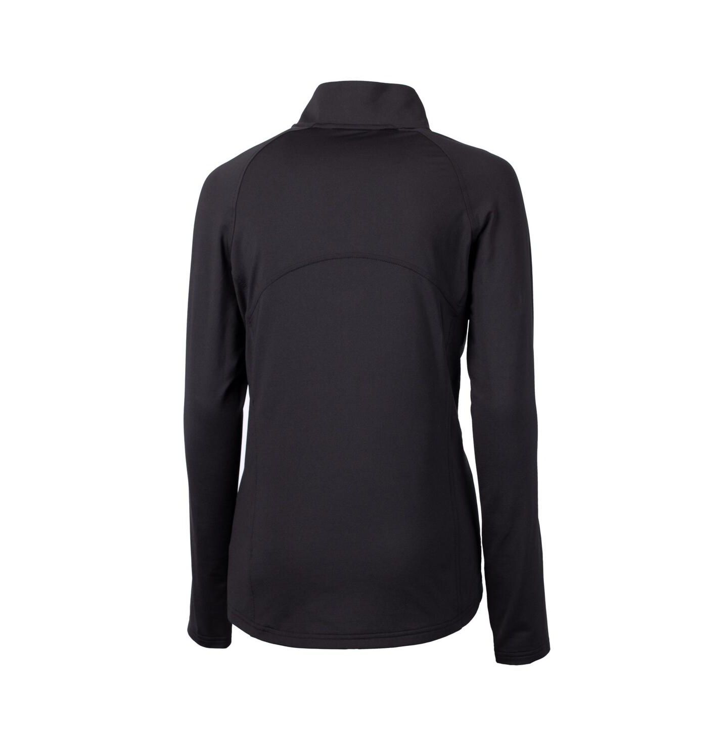 Женский свитер Cutter & Buck Black Detroit Lions Adapt Knit Stretch Half-Zip Pullover Top — фото 2