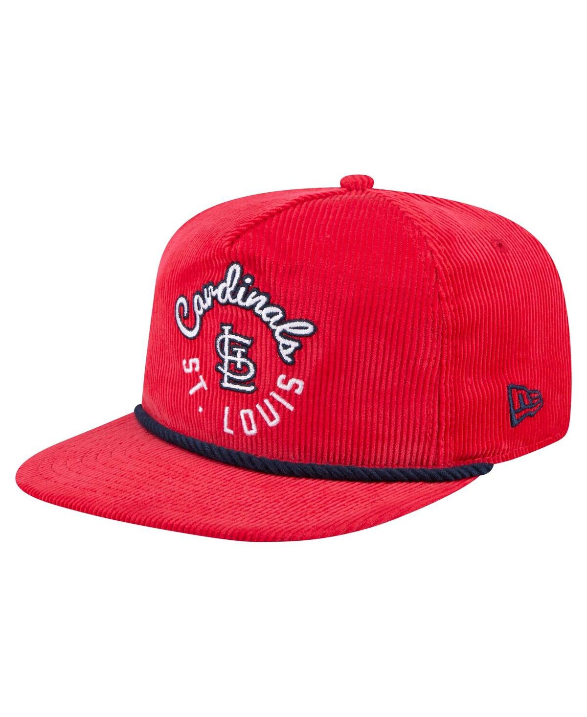 New Era Men's Red St. Louis Cardinals Full Circle Corduroy Golfer Adjustable Hat In Red