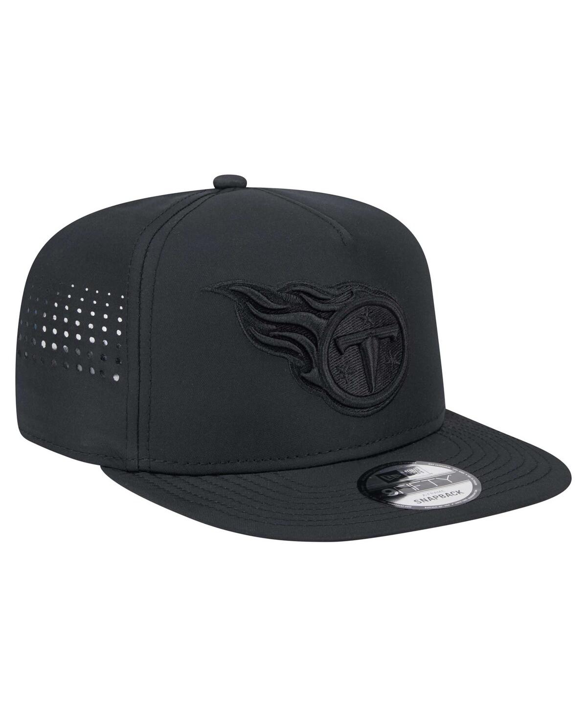 NEW ERA MEN'S BLACK TENNESSEE TITANS HYDRO A-FRAME 9FIFTY SNAPBACK HAT 