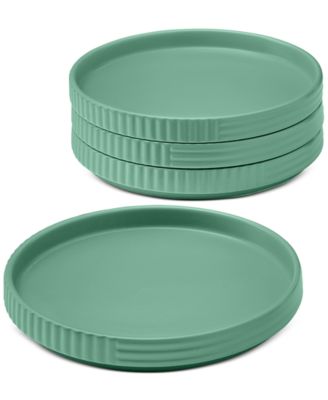 Aaden Textured Appetizer Plates, Set of 4, Exclusively at Macy's