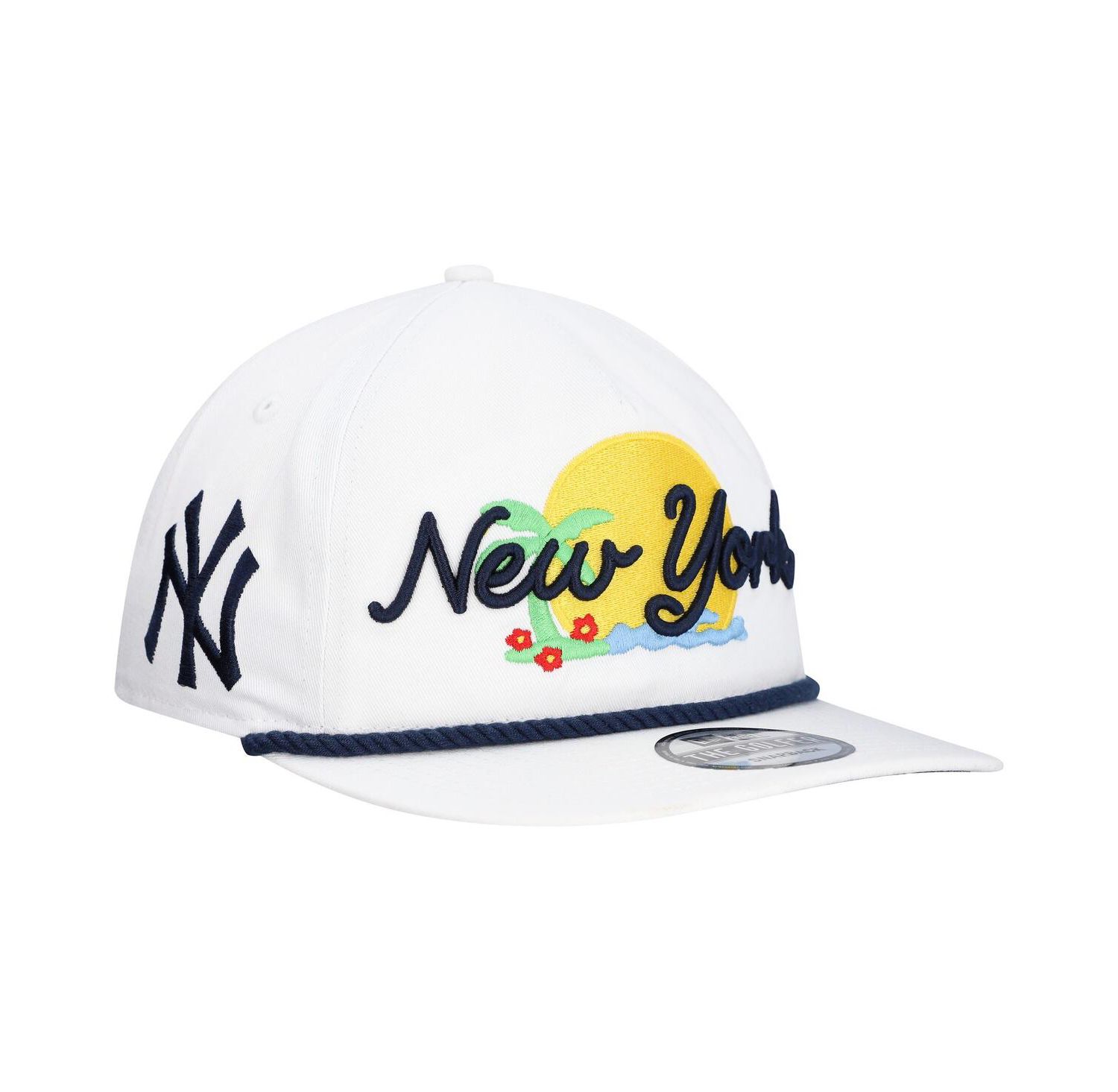 Men's White New York Yankees Paradise Golfer Adjustable Hat