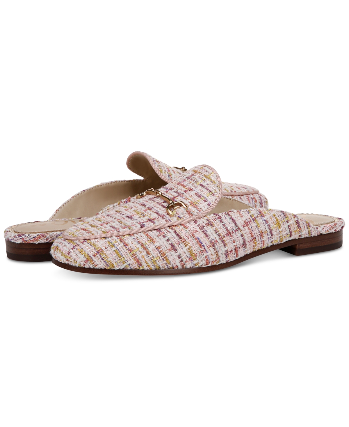 Shop Sam Edelman Women's Linnie Tailored Mules In Mauve Lilac Multi Tweed