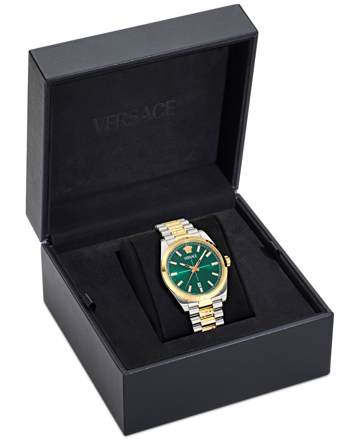 Versace Men's Swiss Millenyium Two-tone Stainless Steel Bracelet Watch 40mm In Two Tone