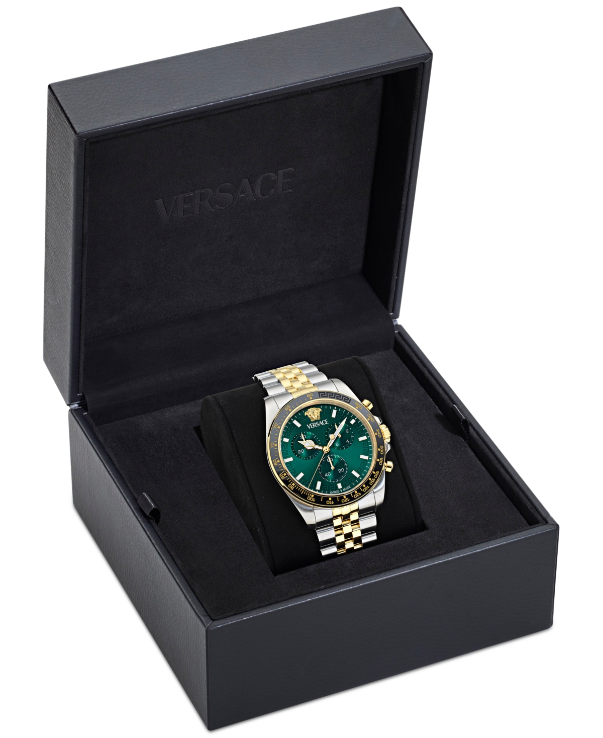 Versace Greca Chrono 43mm In Two Tone