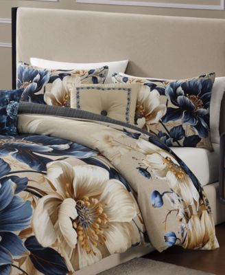 English Manor Cotton Sateen 5-Pc. Reversible Comforter Set, King