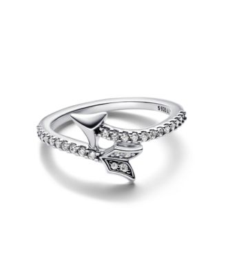 Sterling Silver Sparkling Cupid Arrow Ring