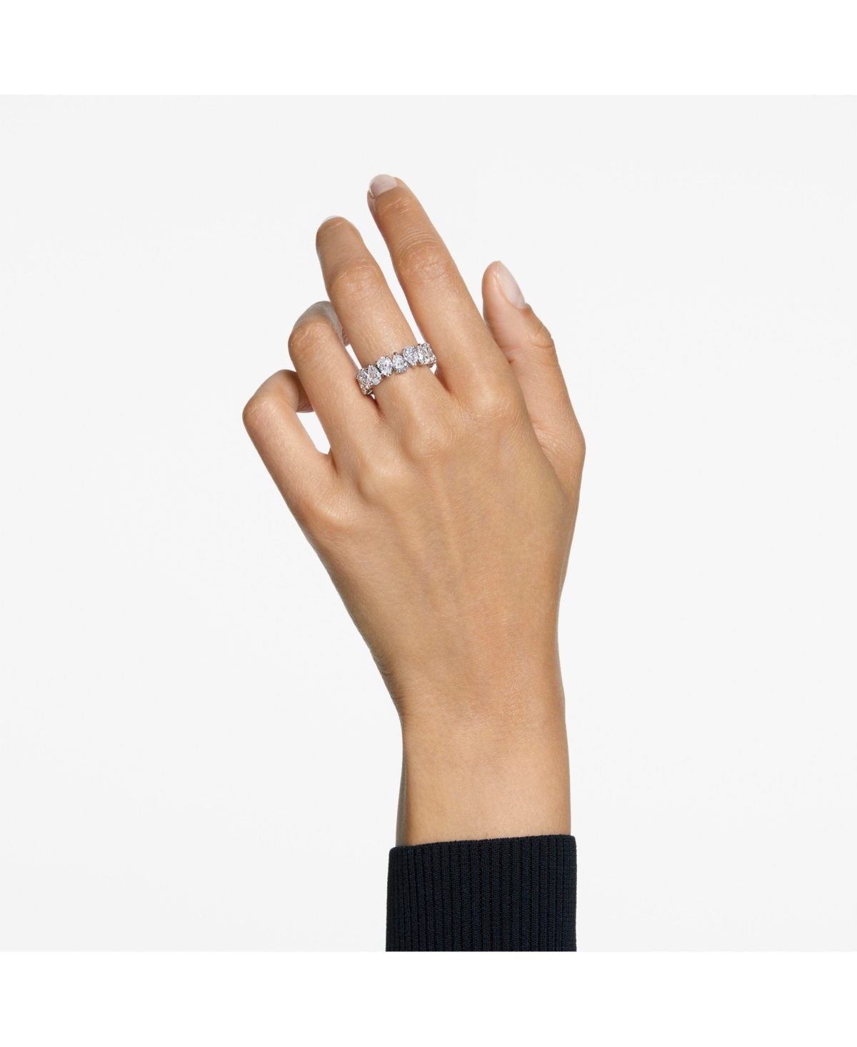 Swarovski Matrix Pear Cut Crystal Eternity Ring