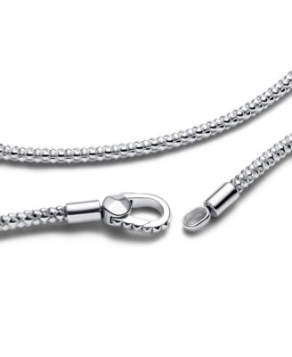 Sterling Silver Studded Clasp Chain Necklace
