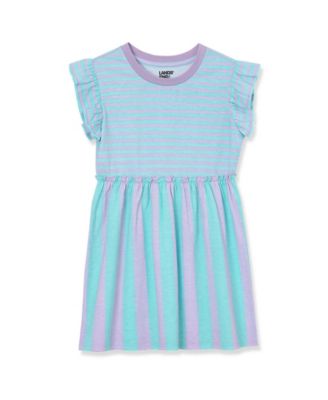 Girls Short Sleeve Gathered Waist Tunic Top