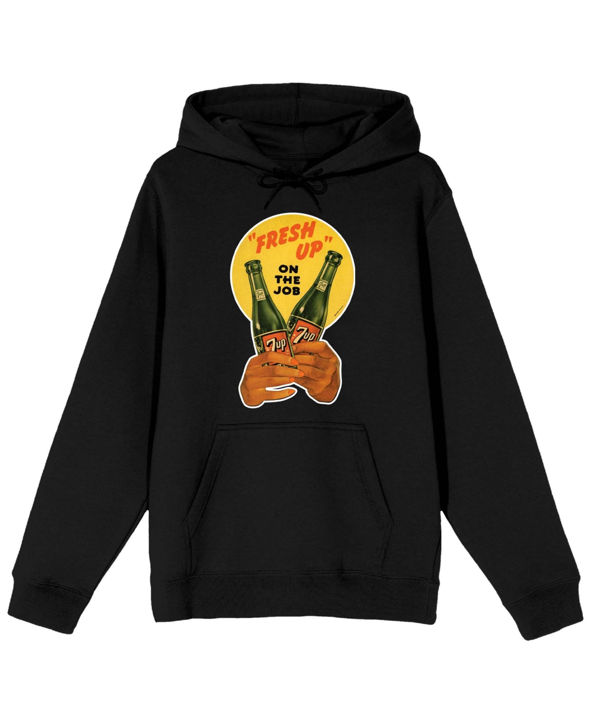 Big & Tall Fresh Up On The Job Long Sleeve Black Adult Hooded Sweatshirt-4XL - Black