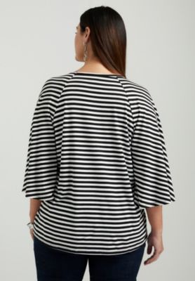 Women's June + Vie Flared Raglan Sleeve Breton Tee