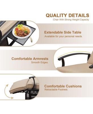 Adjustable Patio Recliner Chair Lounge Chairs