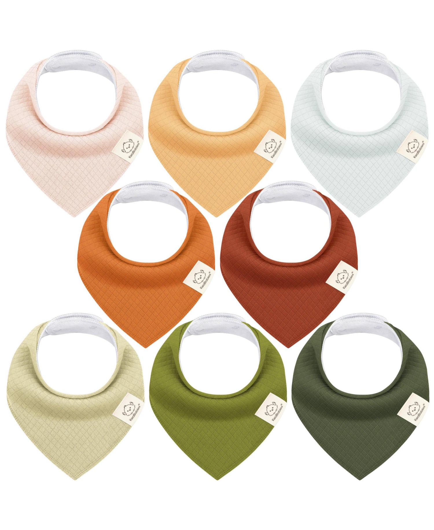 8pk Quin Bandana Bibs, Baby Bibs for Drooling and Teething, Cotton Drool Bibs for Baby Girl, Baby Boy