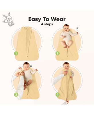 2-Pack Snooze Baby Sleep Sacks, Cotton Wearable Blanket, Soft Toddler Sleeping Bag, Smooth Zipper