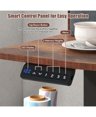 48"x 24" Electric Standing Desk with 2 Drawers Monitor Stand Storage Shelf