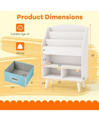 Kids Bookshelf with Open Compartment for Toddlers for Easy Access to Books and Toys