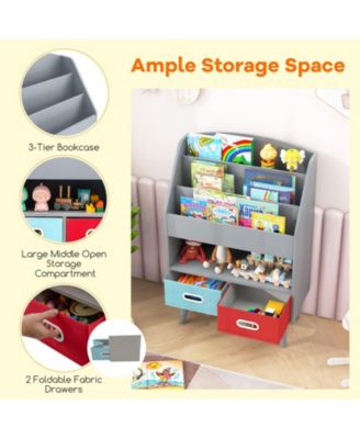 Kids Bookshelf with Open Compartment for Toddlers for Easy Access to Books and Toys