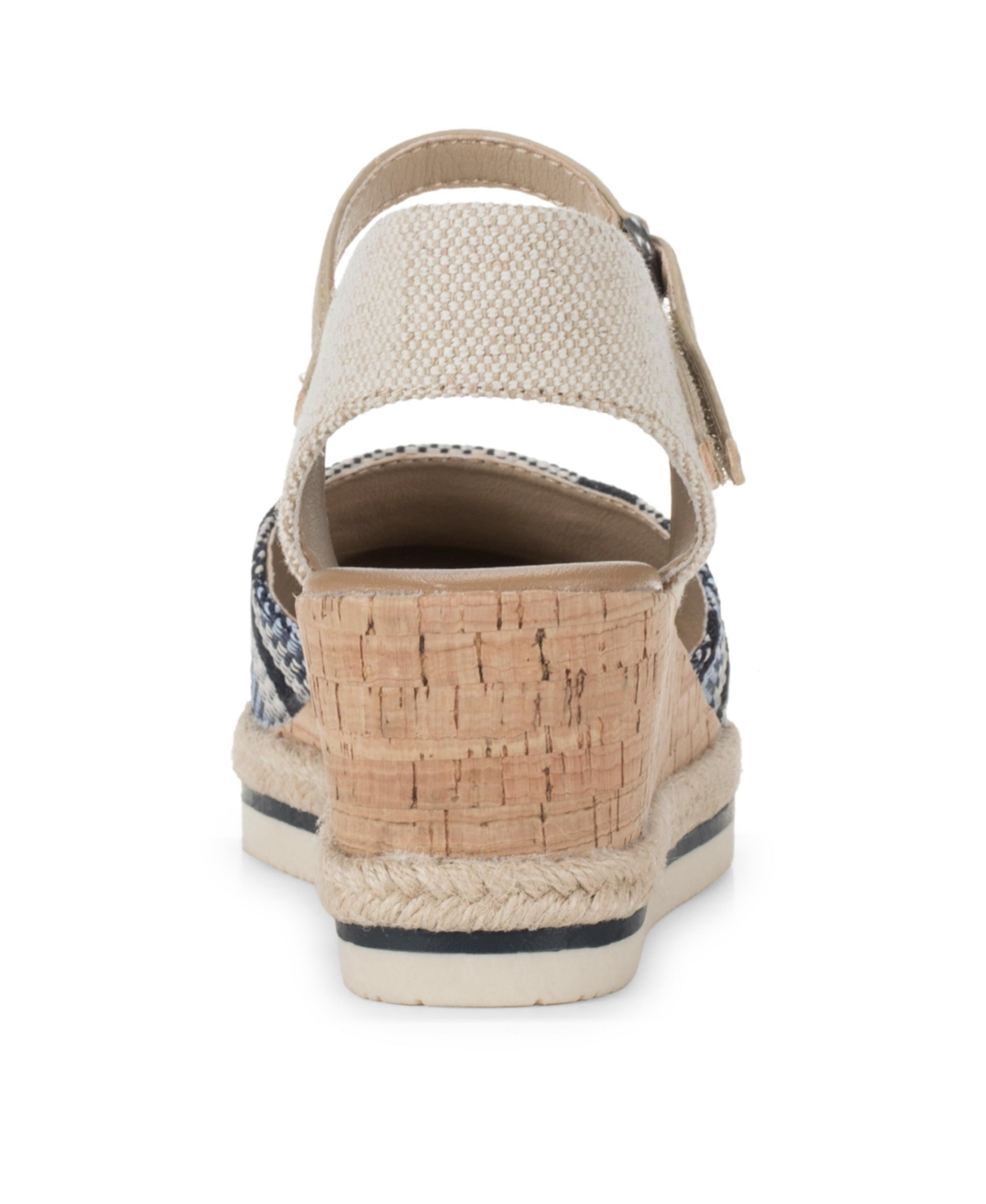Baretraps Women's Alycia Closed Toe Wedge Sandals In Navy Multi
