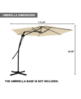 10 Ft. Outdoor Patio Cantilever Umbrella with Stand