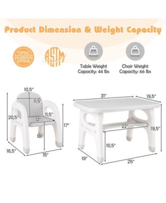 Kids Activity Table and Chair Set with Montessori Toys for Preschool and Kindergarten Learning Fun