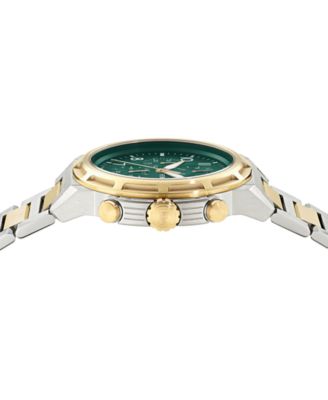 Men's Swiss Chronograph Sport Two-Tone Stainless Steel Bracelet Watch 44mm