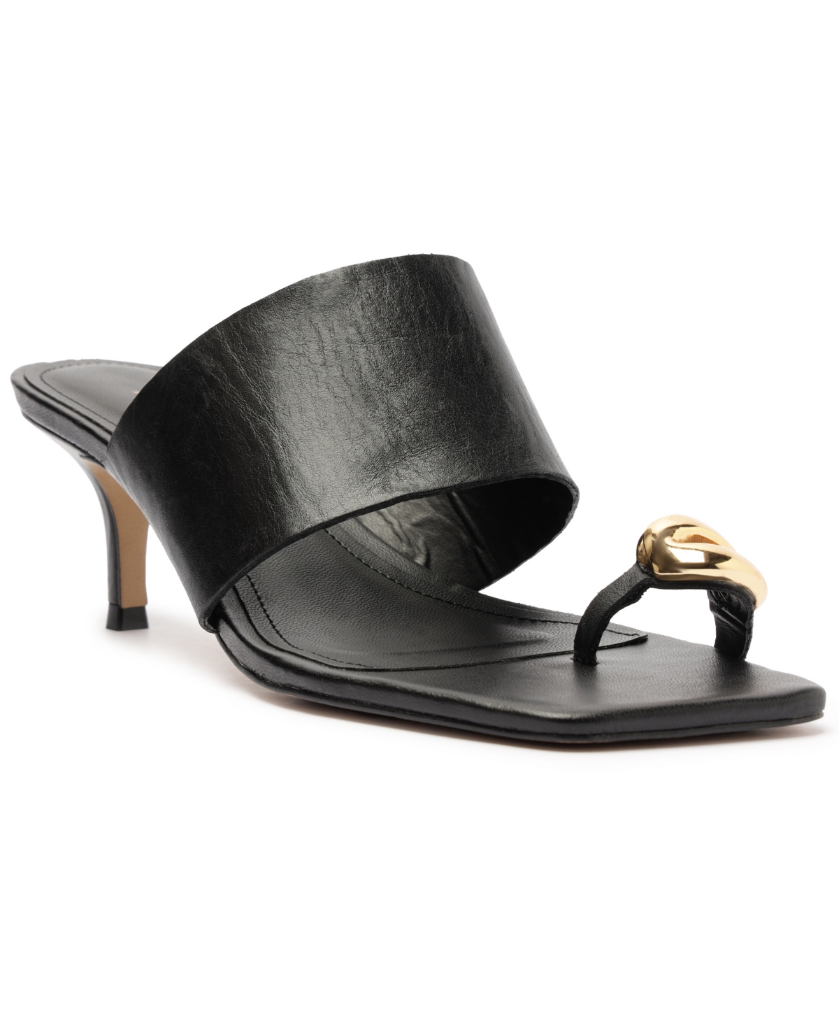 Women's Kendall Mid Stiletto Slip-On Sandals - Black