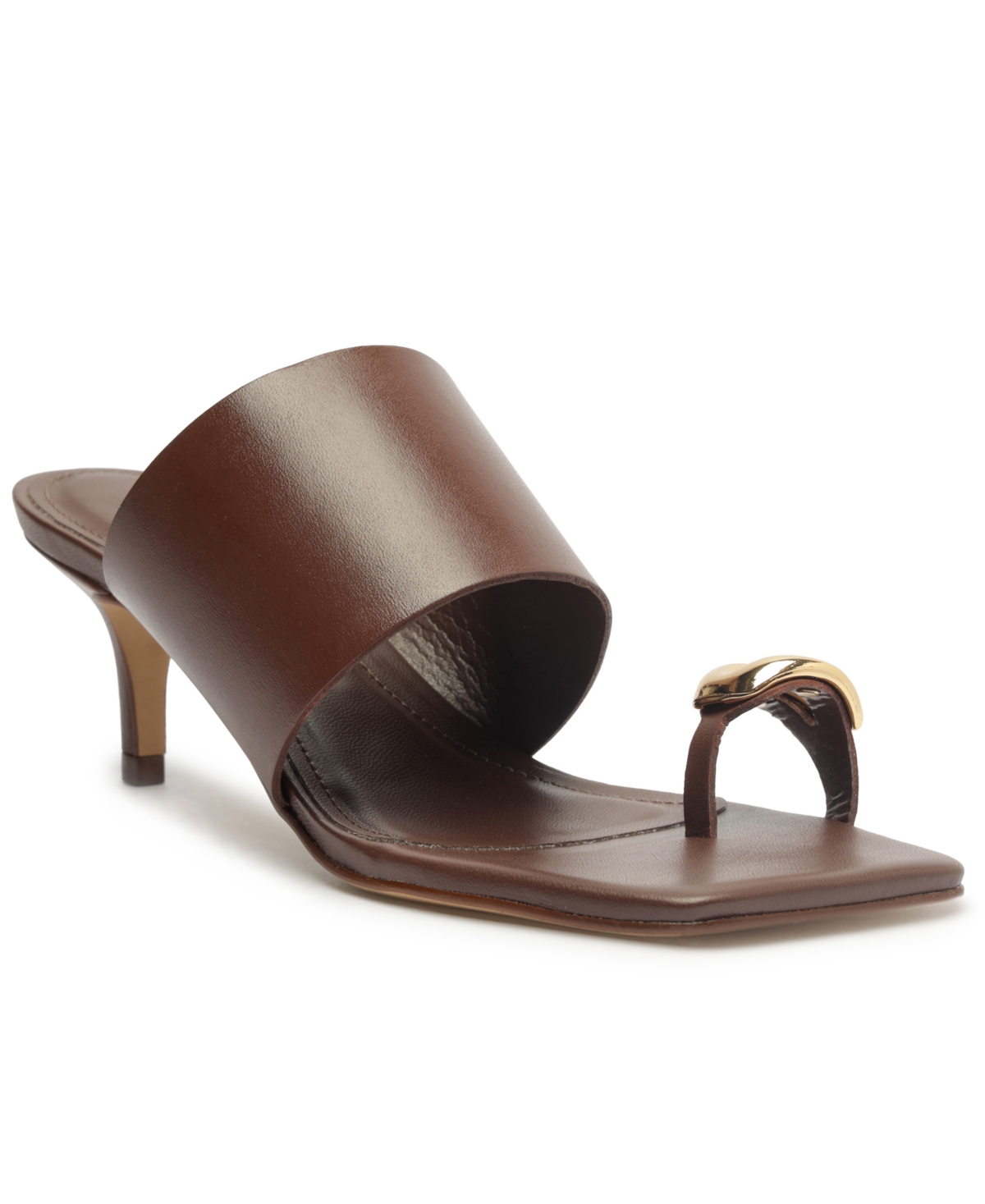 Arezzo Kendall Mid Slide Sandal In Brown