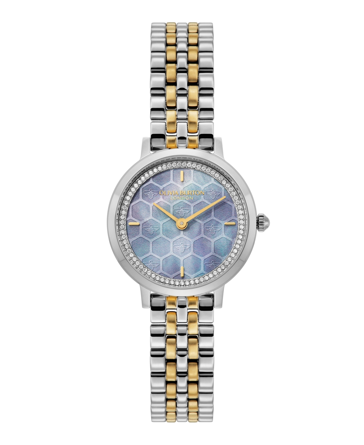 Women's Honeycomb Ultra Slim Two-Tone Bracelet Watch, 28mm - Two Tone