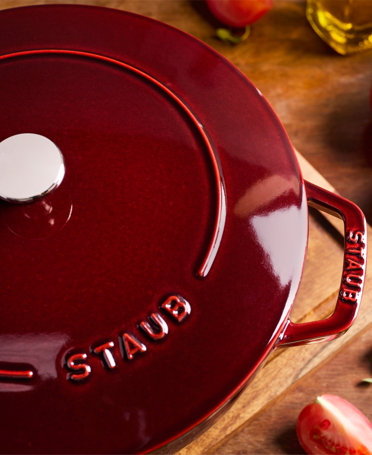 Staub Cast Iron 5-qt. Essential French Oven In Grenadine