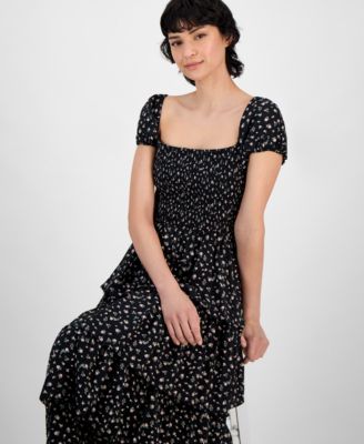 Women's Smocked Ruffle-Hem Maxi Dress, Exclusively at Macy's