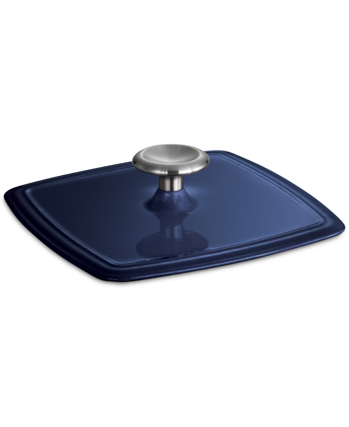 Tramontina Enameled Cast Iron 11" Grill Pan With Press In Navy