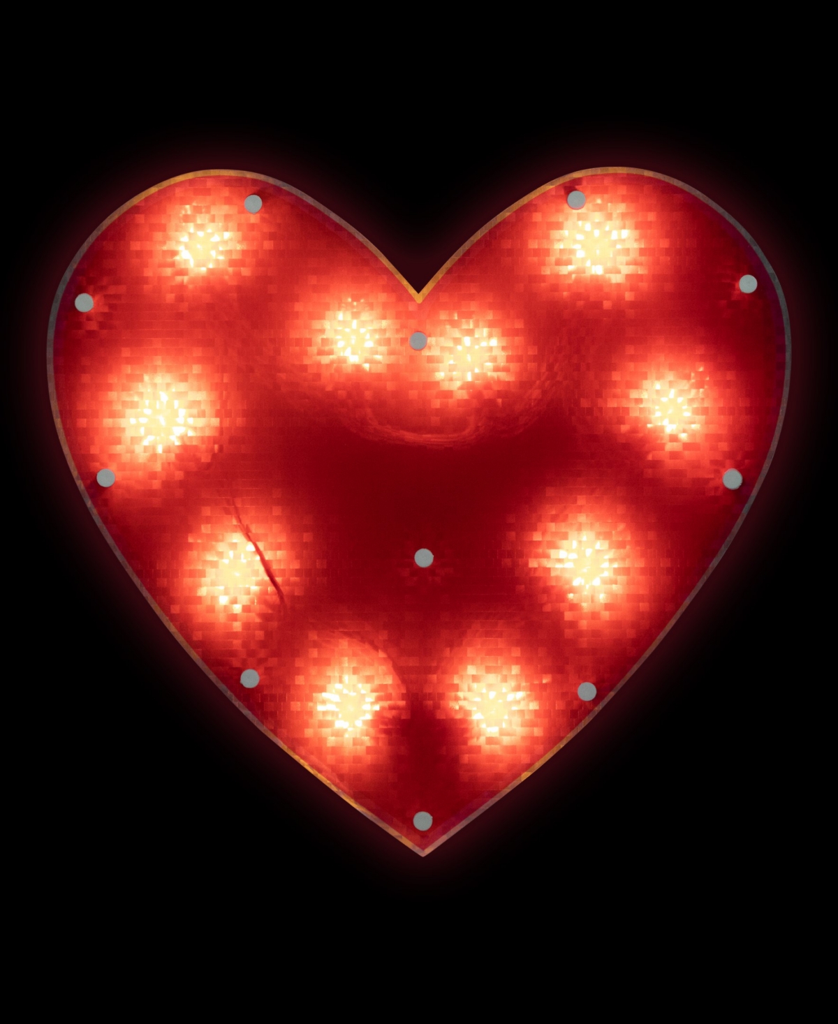 Northlight 13" Lighted Shimmering Heart Valentine's Day Window Silhouette Decoration