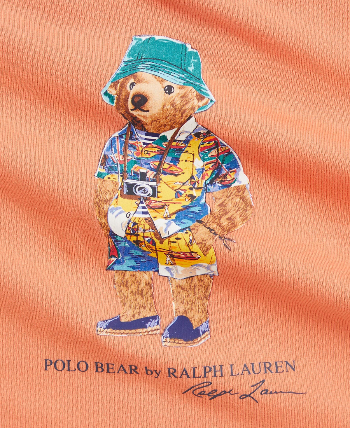 Polo Ralph Lauren Baby Boys Polo Bear Tee & French Terry Short Set In Orange