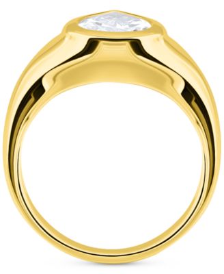 Cubic Zirconia Pear-Shape Statement Ring (2-1/2 ct. t.w.) in 18k Gold-Plated Sterling Silver, Exclusively at Macy's