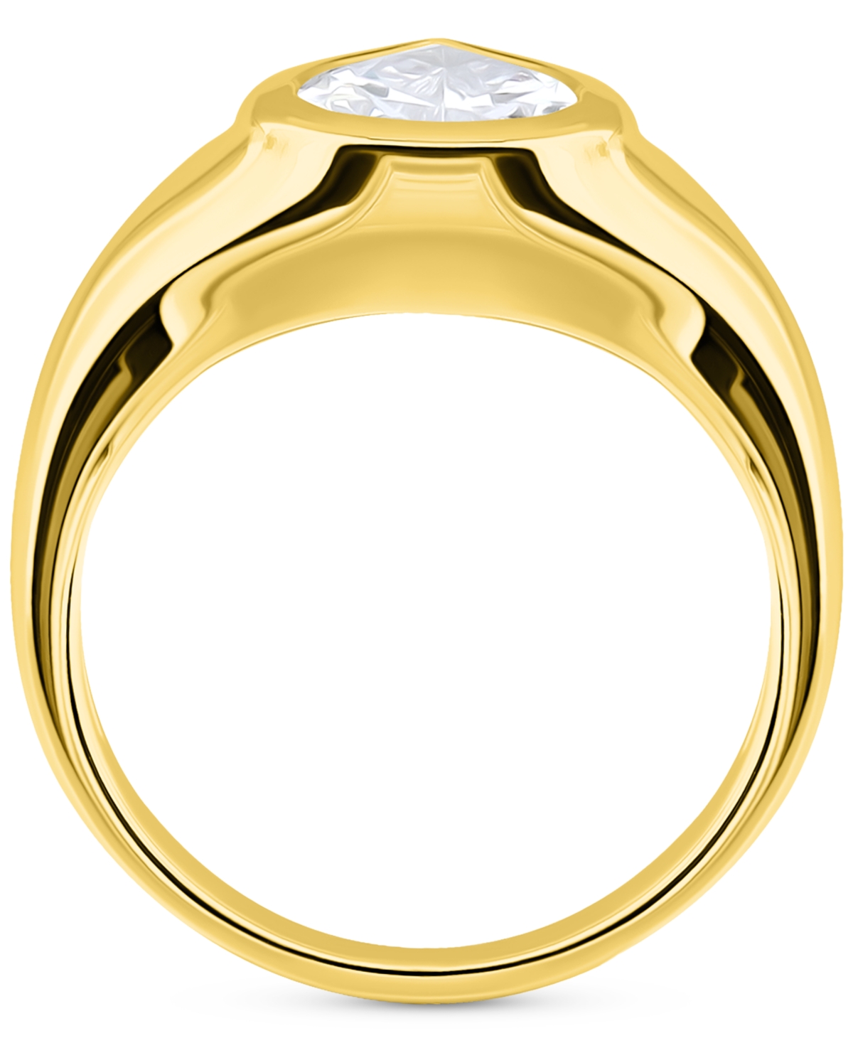 Giani Bernini Cubic Zirconia Pear-shape Statement Ring (2-1/2 Ct. T.w.) In 18k Gold-plated Sterling Silver, Exclus In Gold