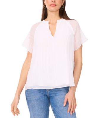 Sam & Jess - Women's V-Neck Short-Flutter-Sleeve Top