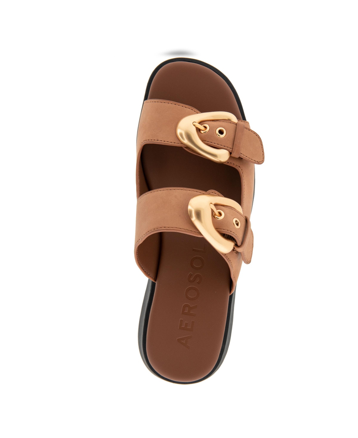 AEROSOLES WOMEN'S FAITH ROUND TOE FLATFORM SANDALS 