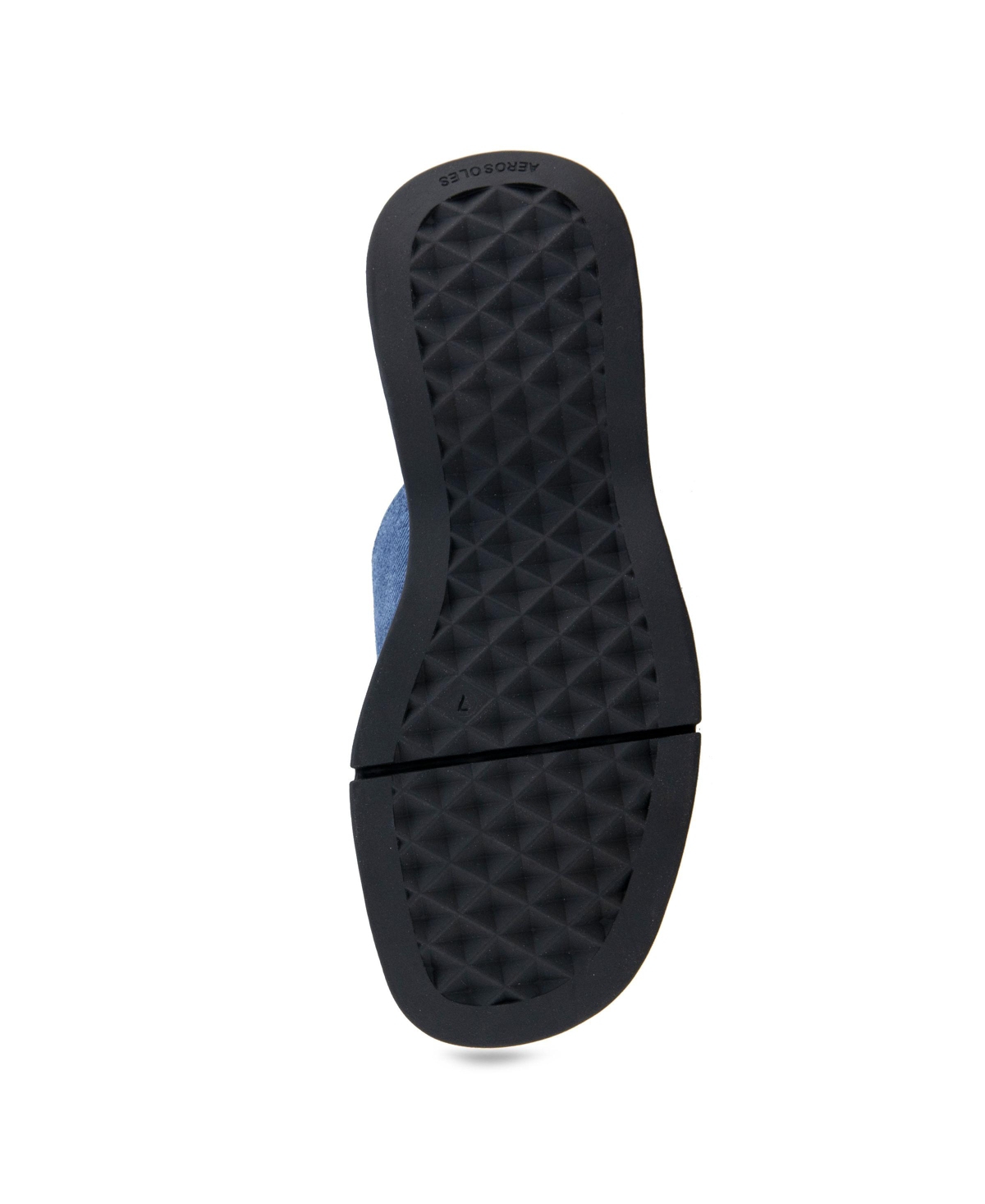 Shop Aerosoles Women's Faith Round Toe Flatform Sandals In Blue Denim Suede