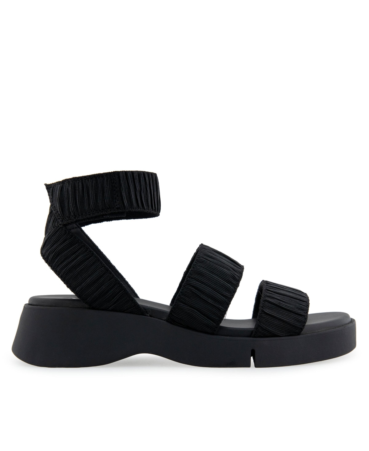 AEROSOLES WOMEN'S FIONA ROUND TOE FLATFORM SANDALS 