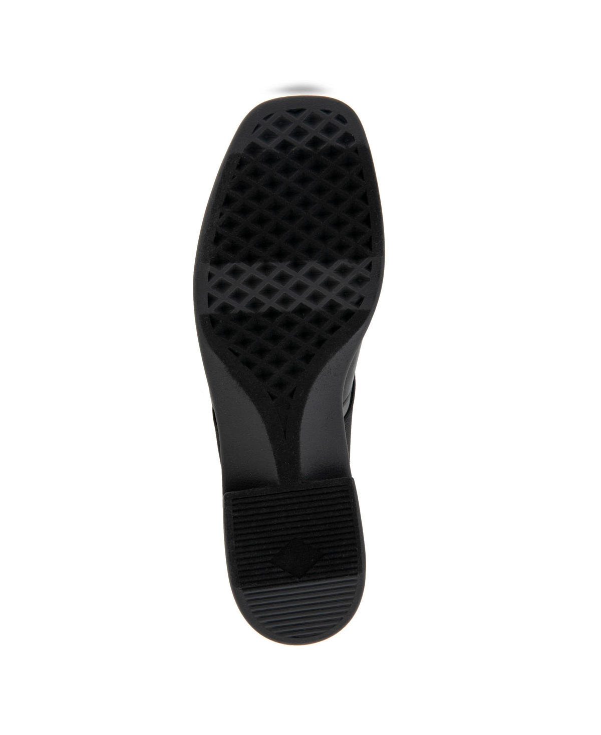 Shop Aerosoles Women's 4ever Almond Toe Flat Mule In Black Faux Leather