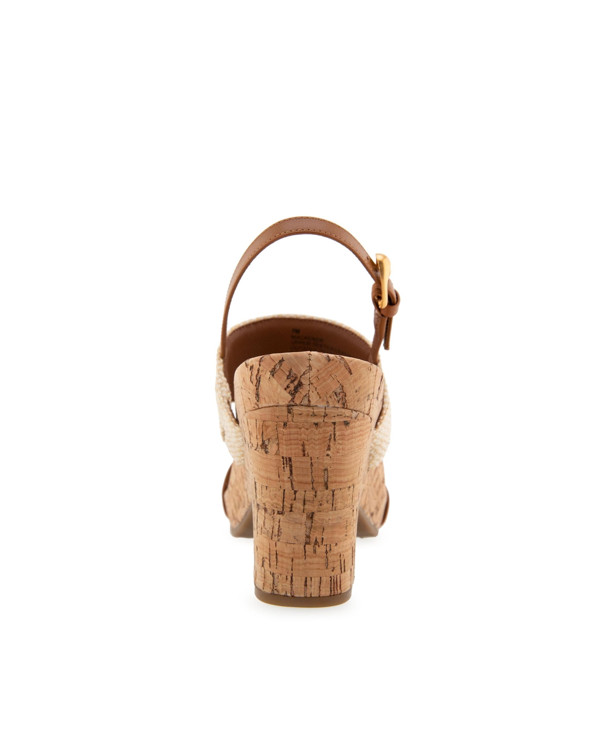 Shop Aerosoles Women's Mackenzie Round Toe Platform Sandals In Natural,tan Raffia