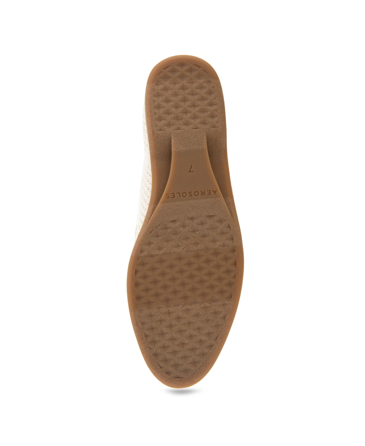 AEROSOLES WOMEN'S NANTI KNIT SMOKING ALMOND TOE SLIPPER FLATS 
