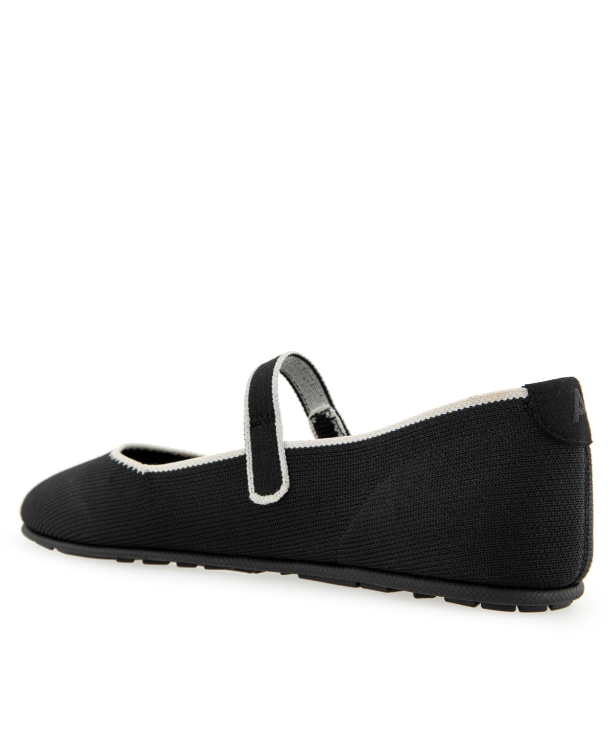 Shop Aerosoles Women's Perry Knit Round Toe Mary Jane Flats In Black Knit Fabric