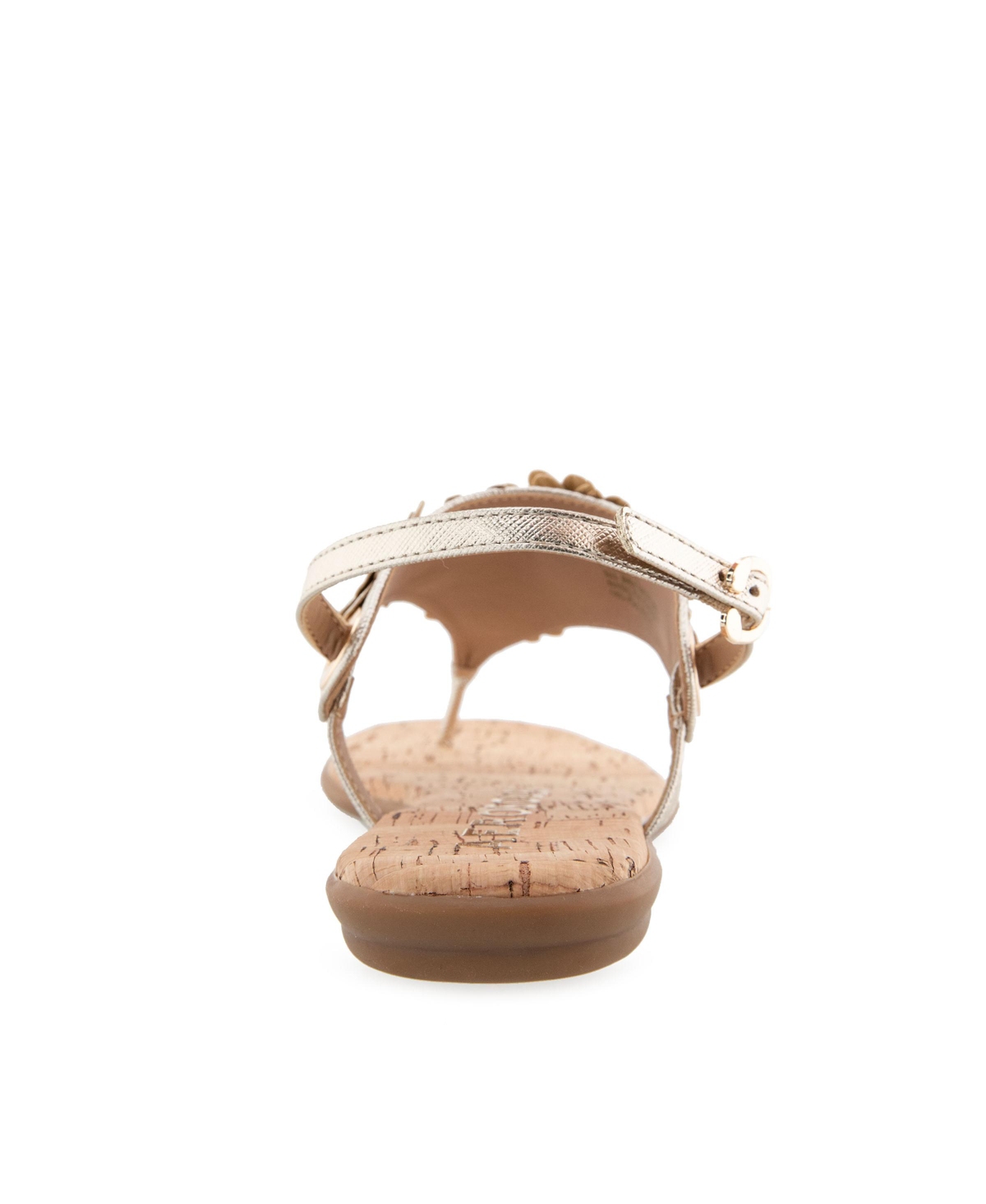 AEROSOLES WOMEN'S CONNIE ROUND TOE FLAT SANDALS 