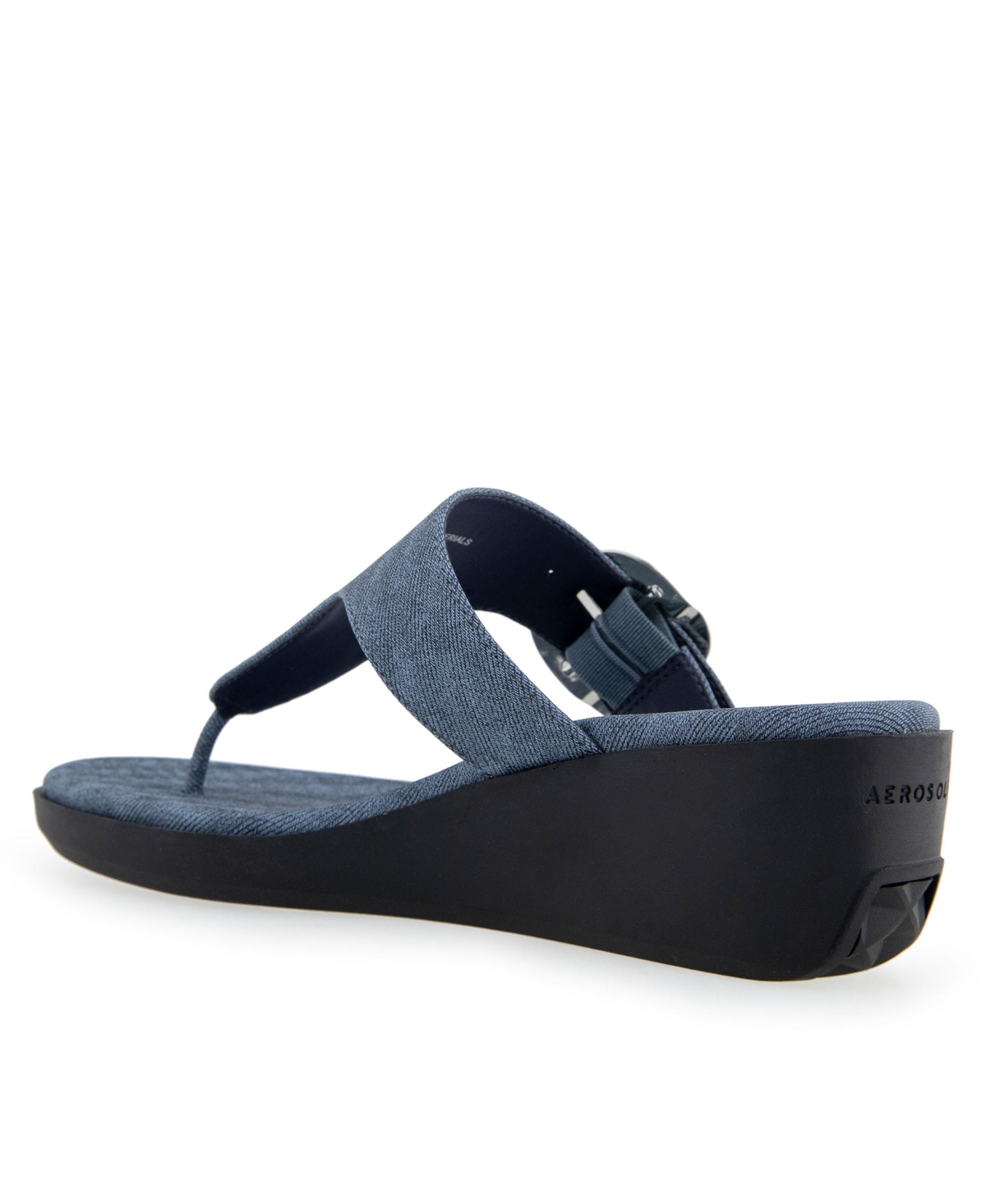 AEROSOLES WOMEN'S IZOLA ROUND TOE WEDGE SANDALS 